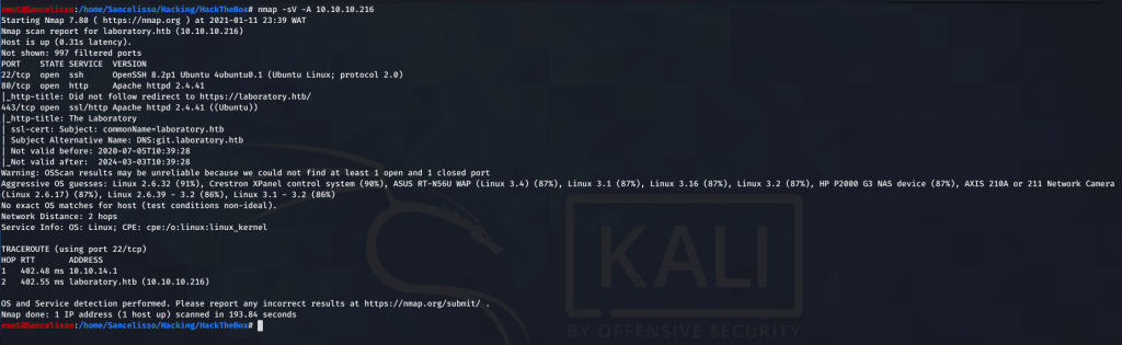 commande nmap